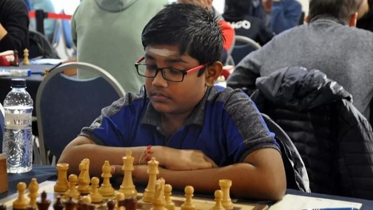 India, ajedrez, joven, gran, maestro