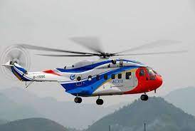 China, helicóptero, nacional, vuelo, inaugural