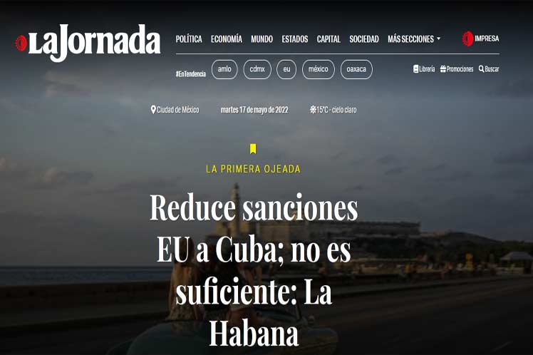 La Jornada, EEUU, Cuba, medidas, reducción, insuficientes