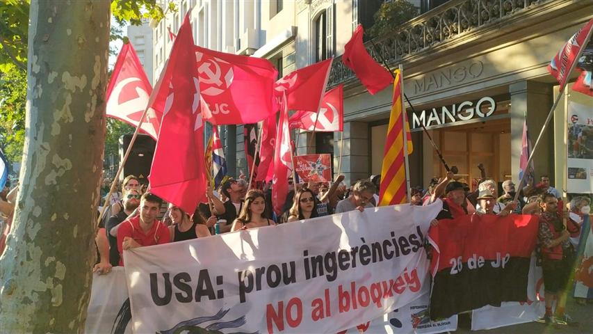 Barcelona, Cuba, solidaridad