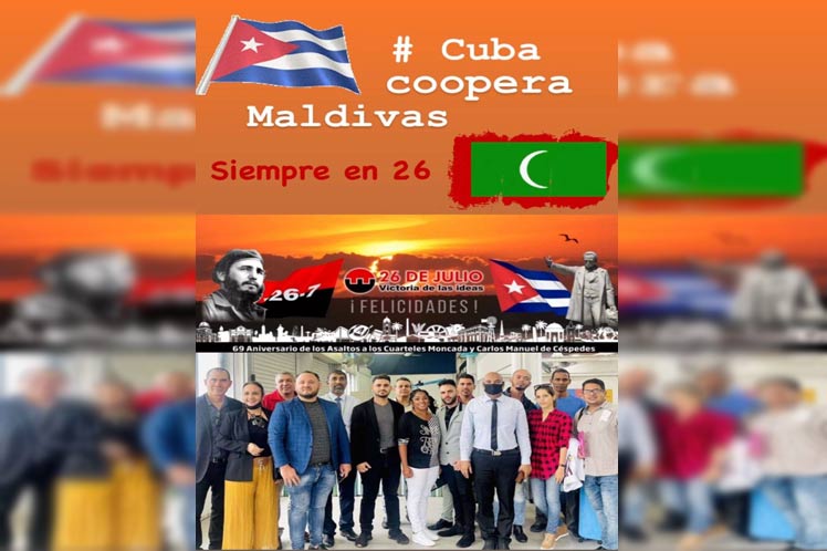 Cuba, Maldivas, brigada, médica, celebración, 26 de julio
