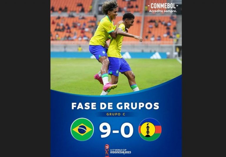 Brasil goleia o Canadá na abertura da Copa Sub-17