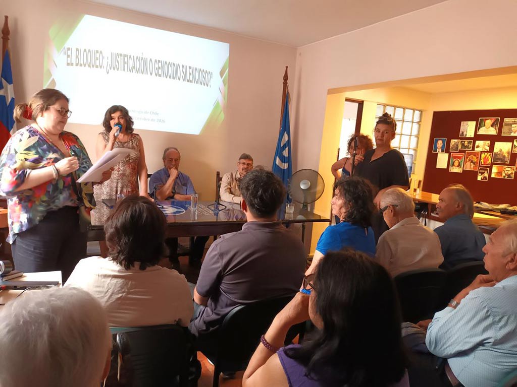 Debate no Chile sobre os Efeitos Humanitários do Bloqueio contra Cuba